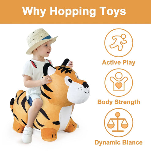 Tigre Saltarín de Felpa Bouncy Pals – Inflable y Lavable