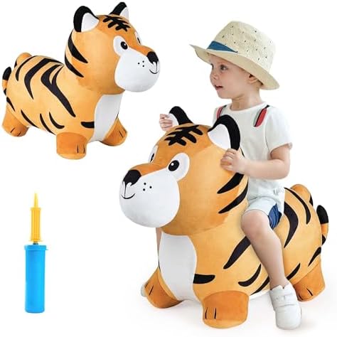Tigre Saltarín de Felpa Bouncy Pals – Inflable y Lavable