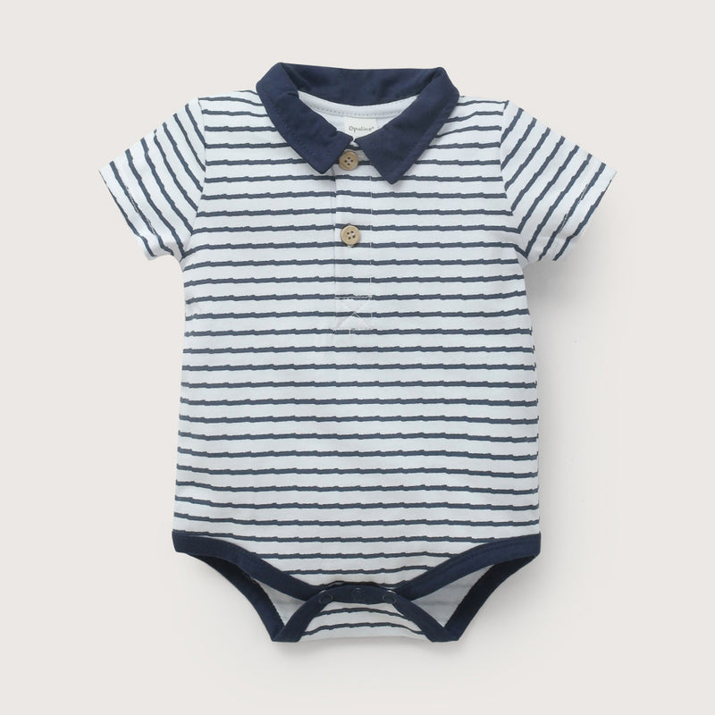 Body Rayas Azul De Bebé Niño