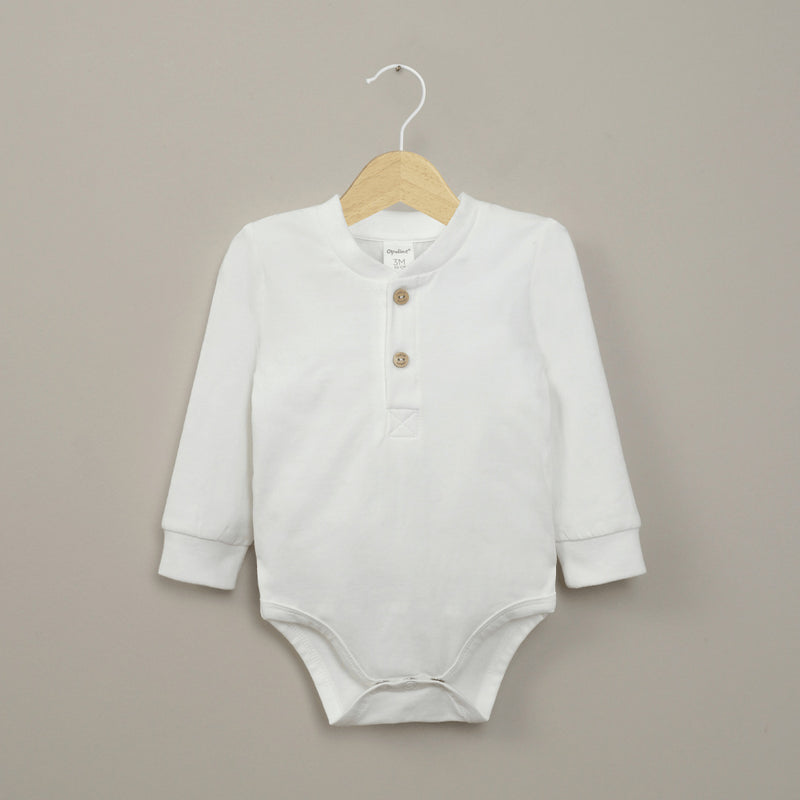 Body Blanco Con Botones De Bebé Niño