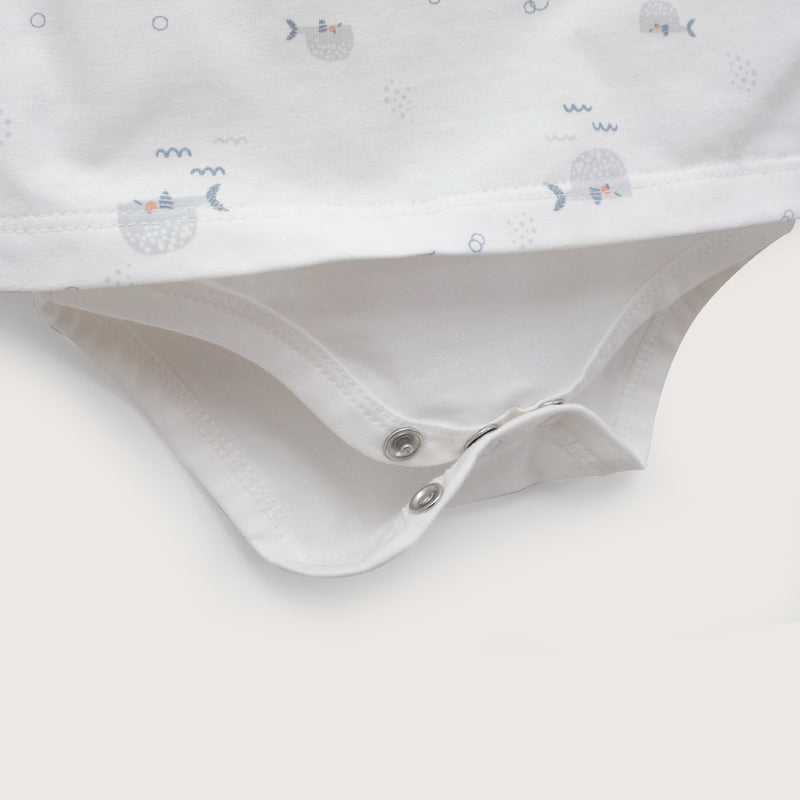 Body Polera Blanco Estampado De Bebé Niño