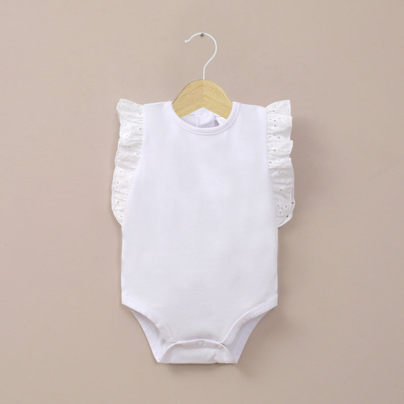 Body vuelos blanco de bebé niña