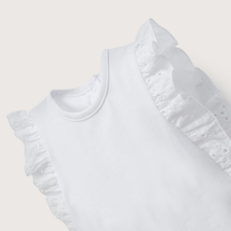 Body vuelos blanco de bebé niña