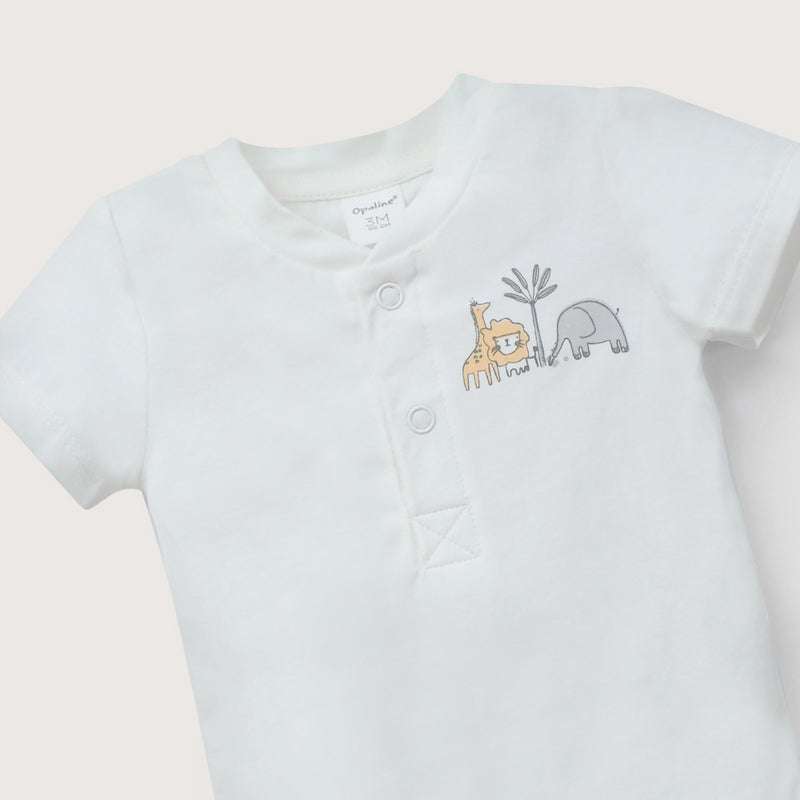 Body blanco con estampado de bebé niño