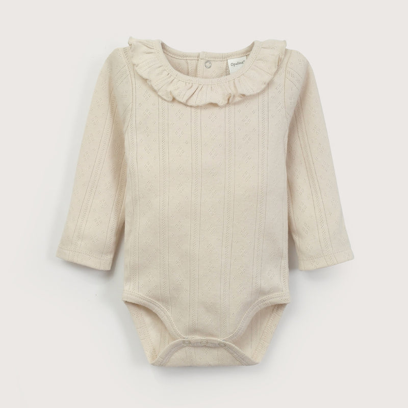 Body Acanalado Crema De Bebé Niña