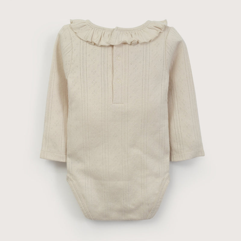 Body Acanalado Crema De Bebé Niña