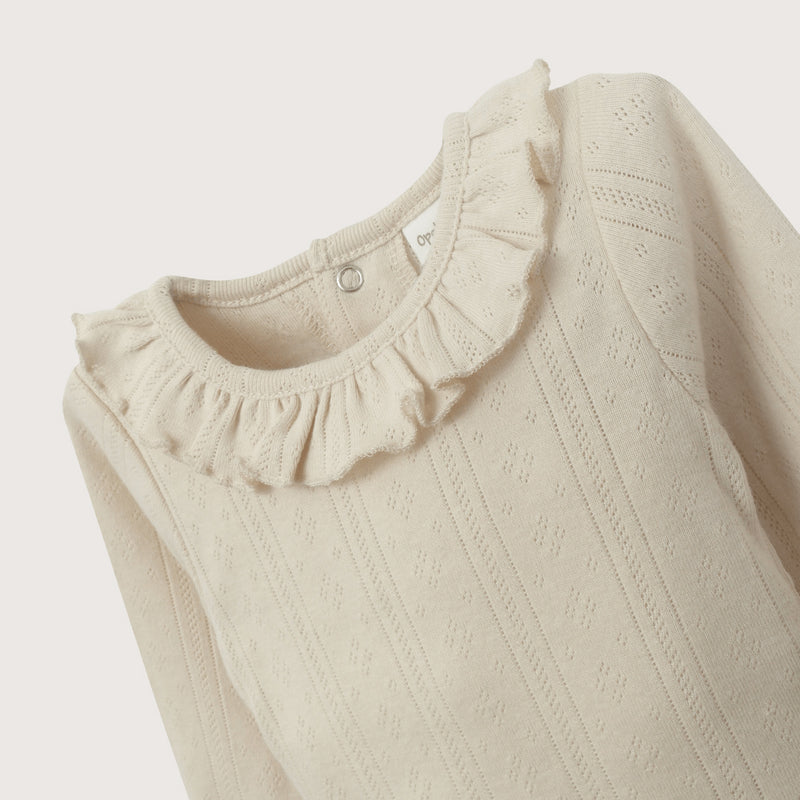 Body Acanalado Crema De Bebé Niña