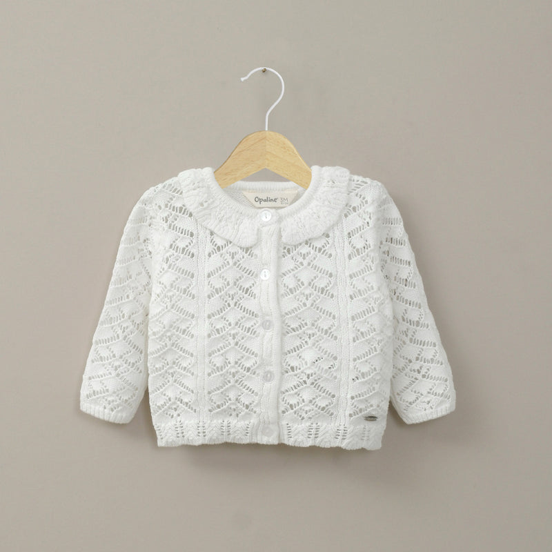 Chaleco Blanco De Bebé Niña