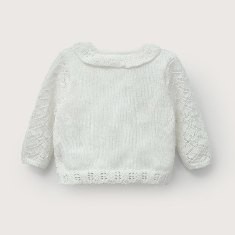 Chaleco Blanco De Bebé Niña