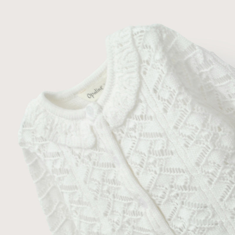 Chaleco Blanco De Bebé Niña