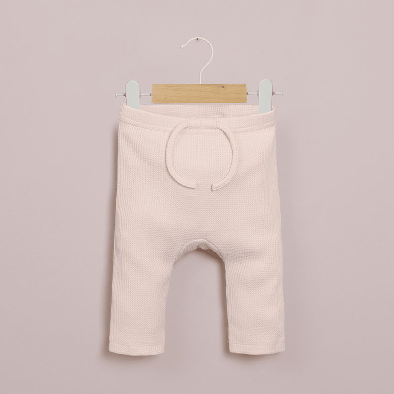 Calza Waffle Beige De Bebé Unisex