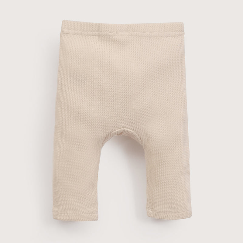 Calza Waffle Beige De Bebé Unisex
