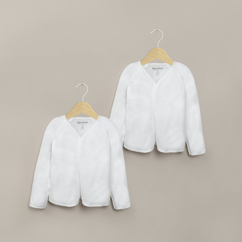 Pack de 2 camisetas guante blancas bebe