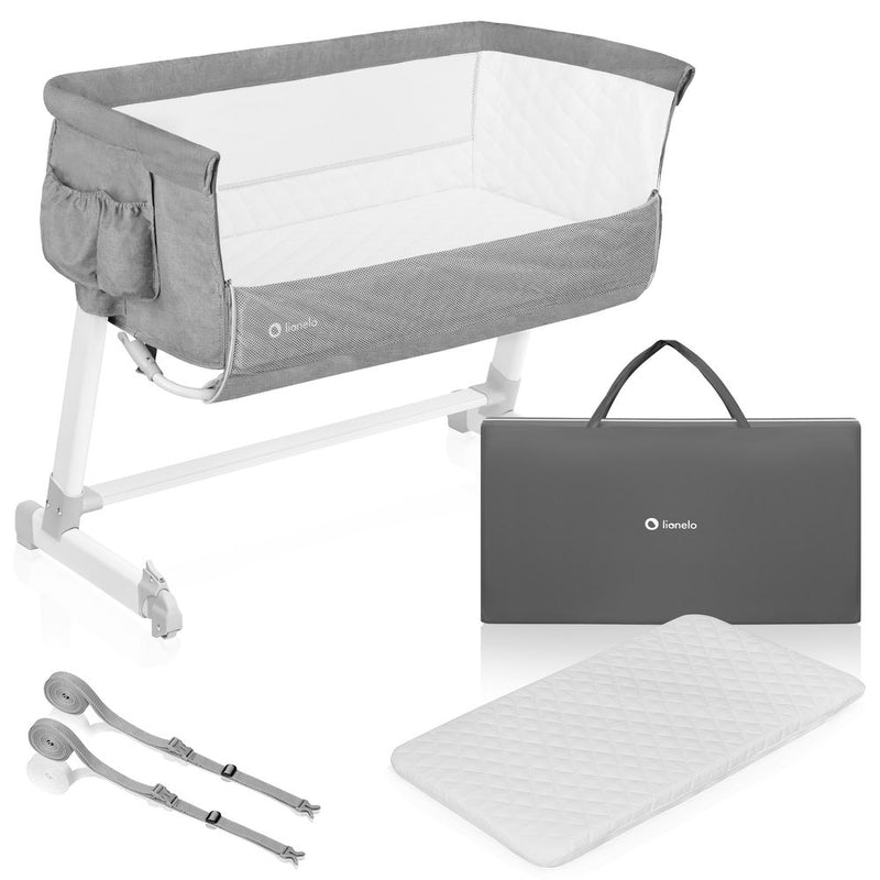 Cuna Colecho Lionelo Theo para Bebé Ajustable a la Cama con 5 Niveles de Altura