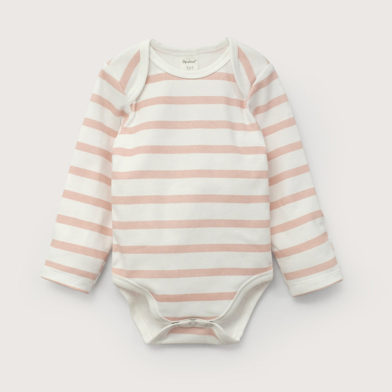 Conjunto 3 Piezas Bodies Y Pantalón Rosado De Bebé Niña