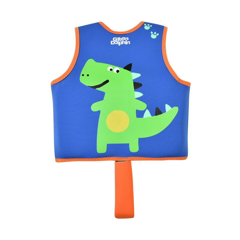 Chaleco Flotador Infantil Dinosaurio Azul 19 a 30 kg - Green Dolphin