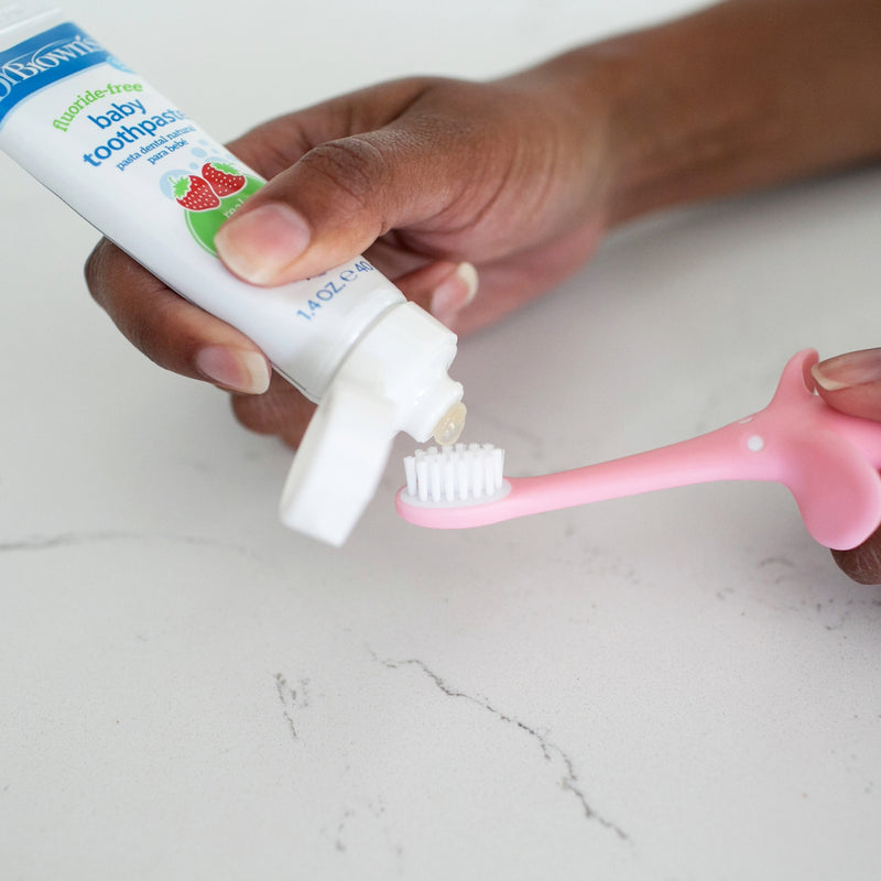 Cepillo de Dientes Bebés y Niños Pequeños 0-3 años, Elefante rosado Dr. Brown's