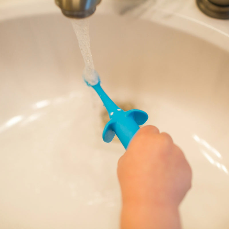 Cepillo de Dientes Bebés y Niños Pequeños 0-3 años, Elefante azul Dr. Brown's