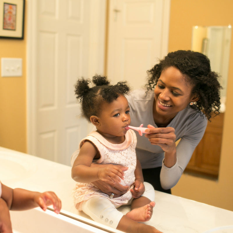 Cepillo de Dientes Bebés y Niños Pequeños 0-3 años, Elefante azul Dr. Brown's