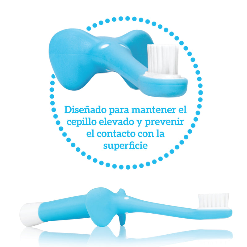 Cepillo de Dientes Bebés y Niños Pequeños 0-3 años, Elefante azul Dr. Brown's