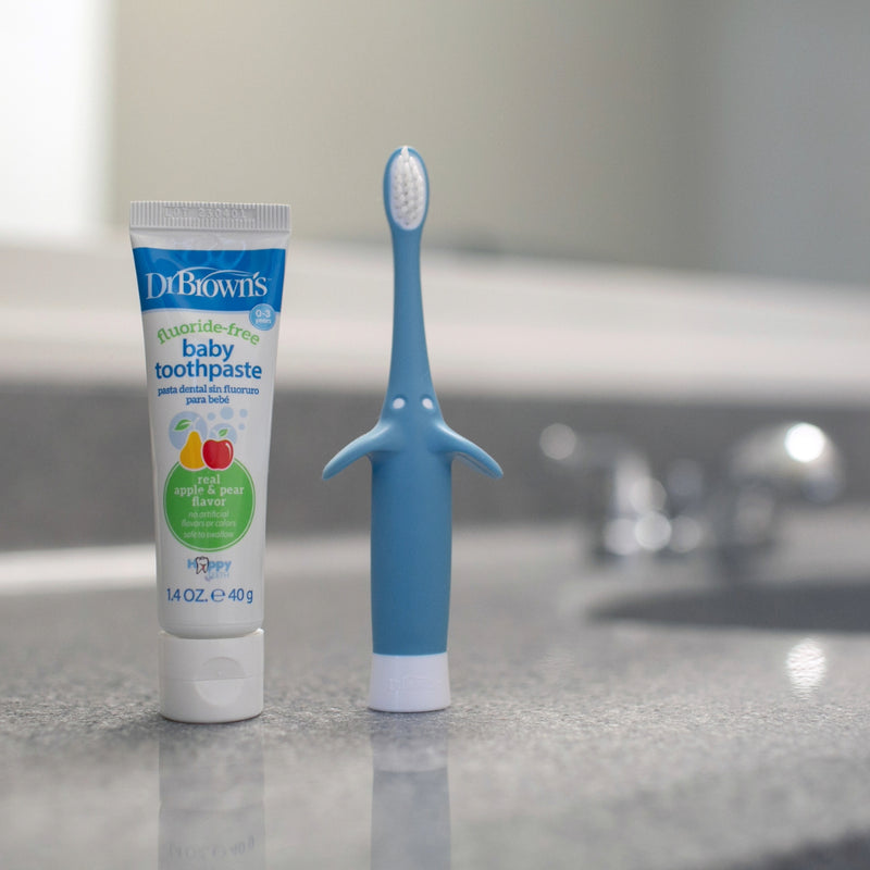 Cepillo de Dientes Bebés y Niños Pequeños 0-3 años, Elefante azul Dr. Brown's