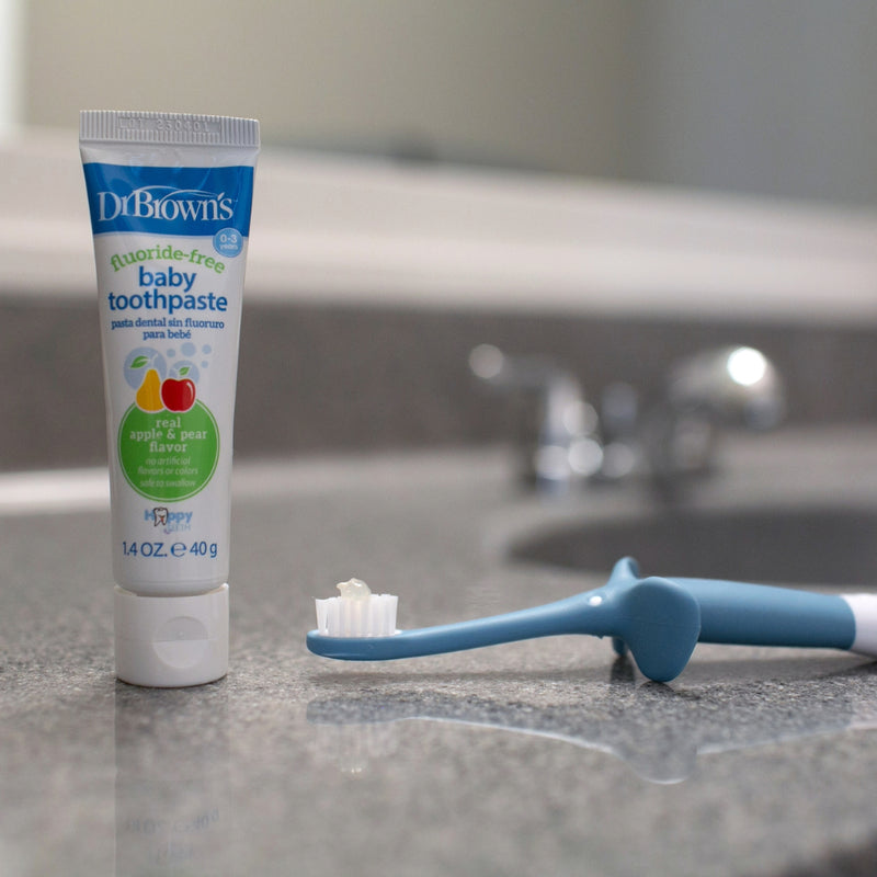 Cepillo de Dientes Bebés y Niños Pequeños 0-3 años, Elefante azul Dr. Brown's