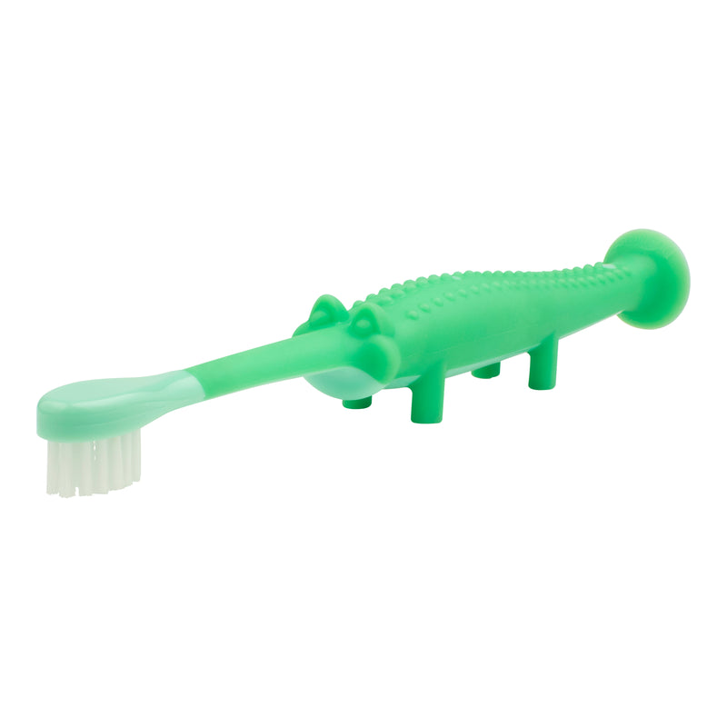 Cepillo de Dientes Bebés y Niños Pequeños 1-4 años, Cocodrilo verde Dr. Brown's