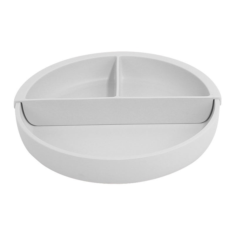 Plato Redondo Con Base Antideslizante Y Divisor