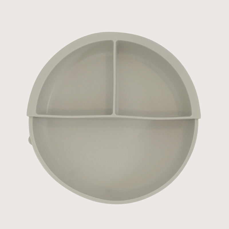 Plato Redondo Con Base Antideslizante Y Divisor