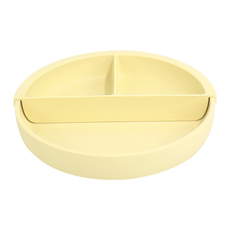 Plato Redondo Con Base Antideslizante Y Divisor