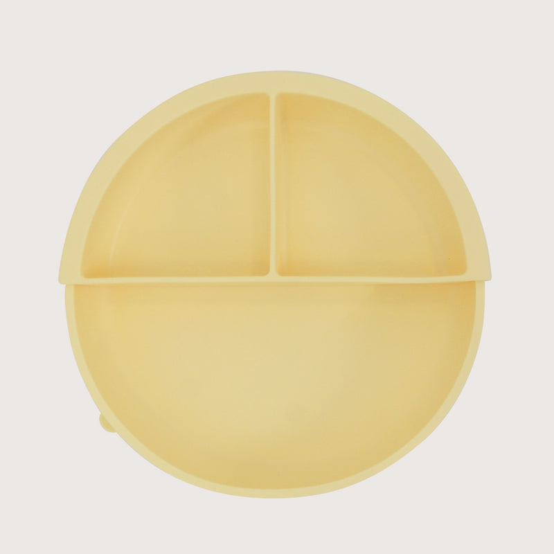 Plato Redondo Con Base Antideslizante Y Divisor