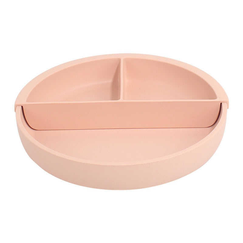 Plato Redondo Con Base Antideslizante Y Divisor