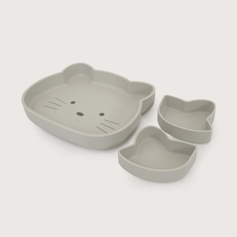 Plato Gato Con Base Antideslizante