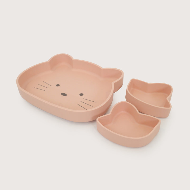 Plato Gato Con Base Antideslizante