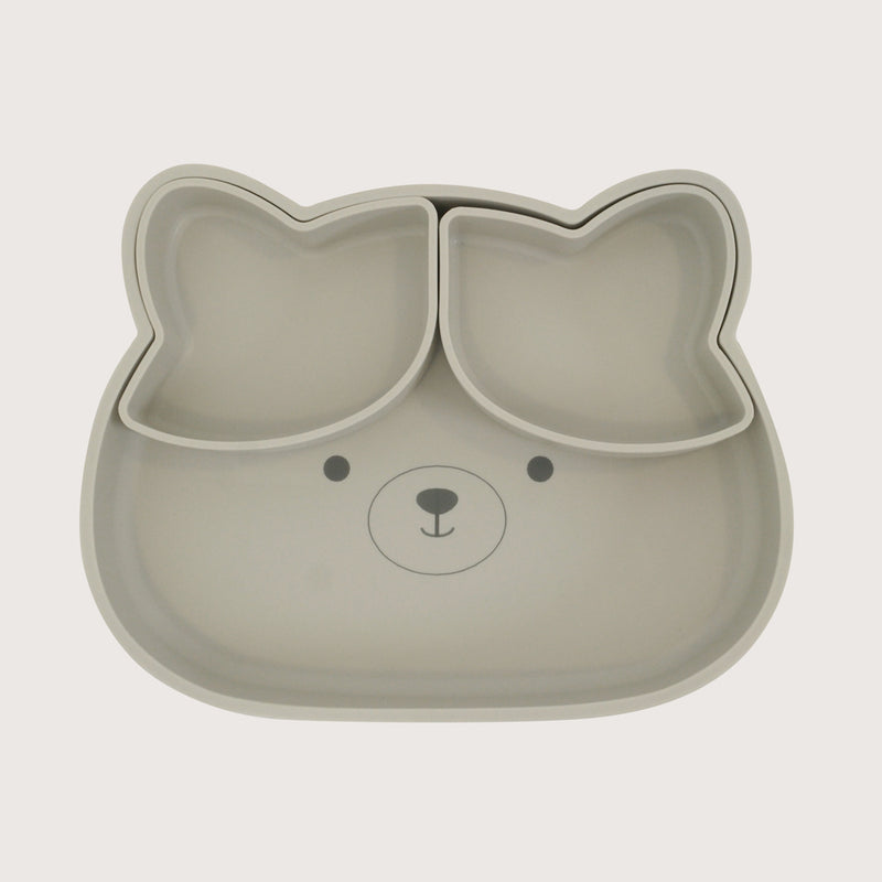 Plato Oso Con Base Antideslizante