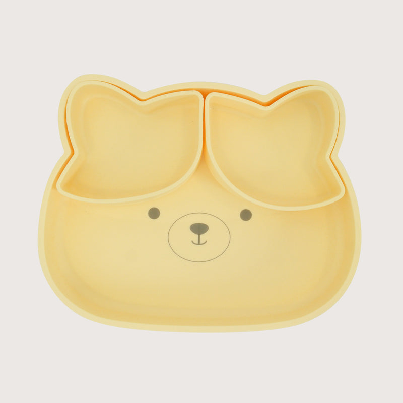 Plato Oso Con Base Antideslizante