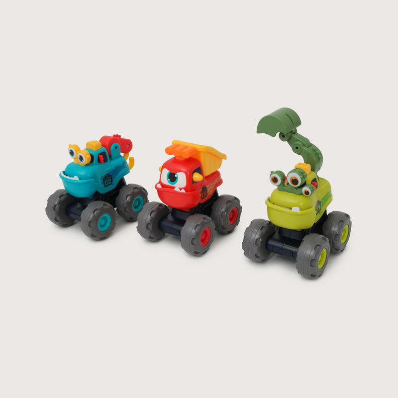 3 Camiones de Construcción Monster