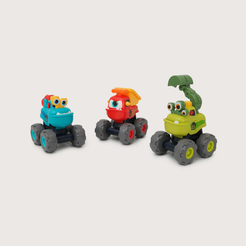 3 Camiones de Construcción Monster