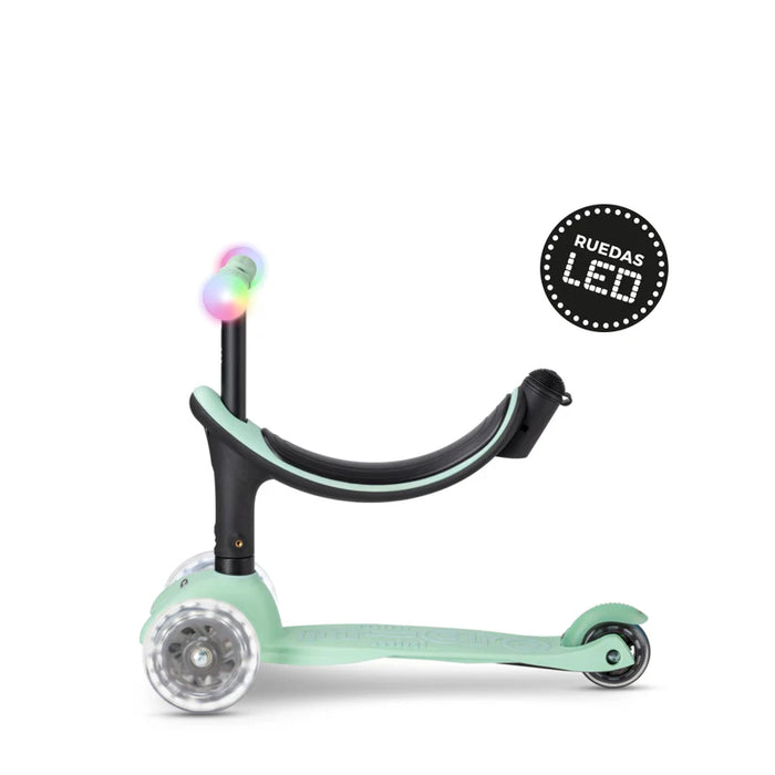 Micro Scooter Mini2Grow Deluxe LED Magic Menta