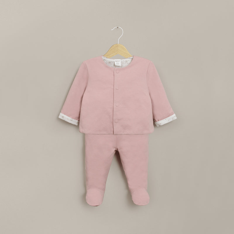 Conjunto Polerón Y Pantalón Rosado De Bebé Niña