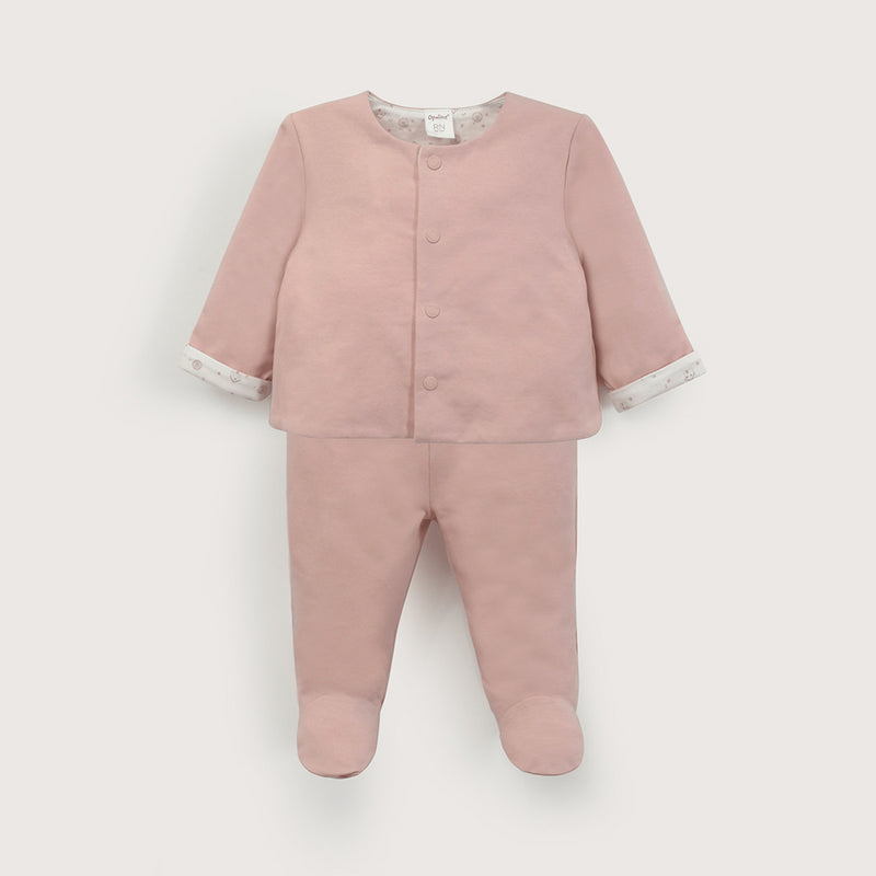 Conjunto Polerón Y Pantalón Rosado De Bebé Niña