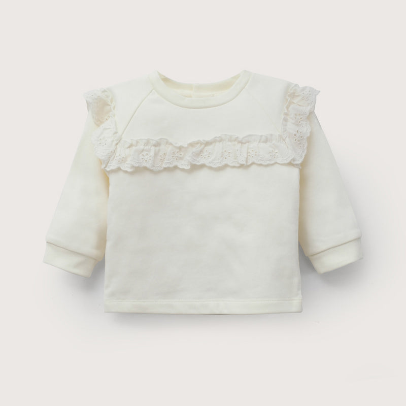 Conjunto Buzo Blanco De Bebé Niña