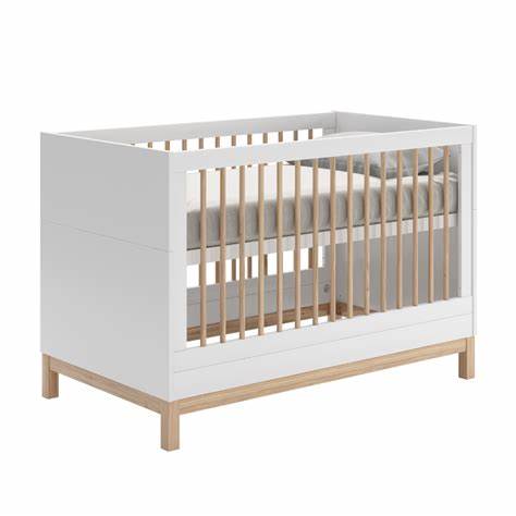 Cuna Cozy Blanco con Madera