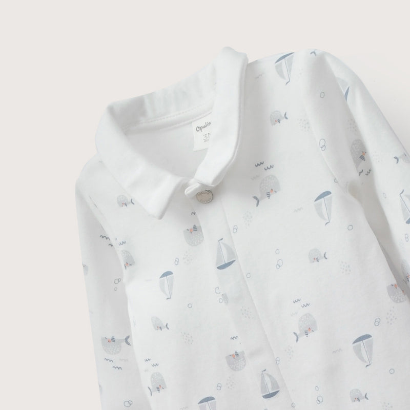 Osito Blanco Estampado De Bebé Niño