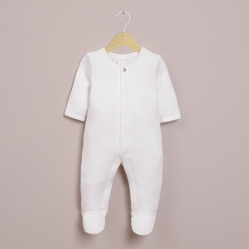 Osito Quilted Blanco De Bebé Unisex