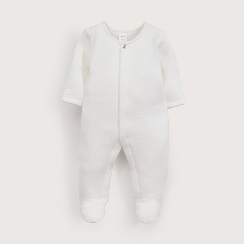 Osito Quilted Blanco De Bebé Unisex