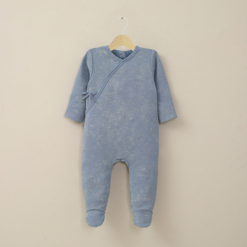 Osito Azul Con Apertura En La Espalda De Bebé Niño