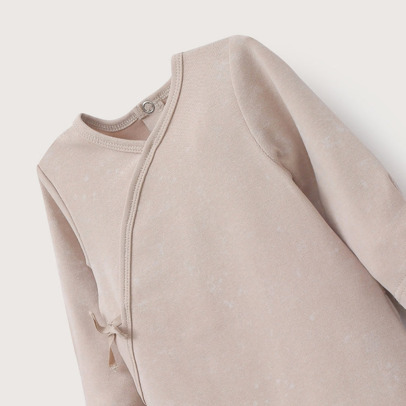 Osito Beige Con Apertura En La Espalda De Bebé Niña