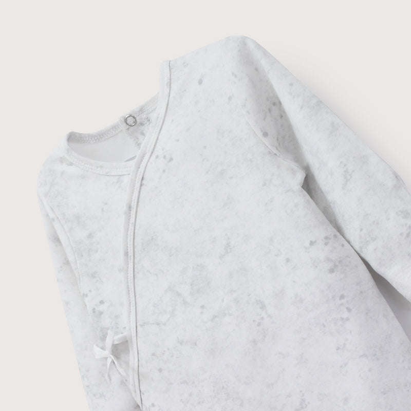 Osito Gris Con Apertura En La Espalda De Bebé Niño