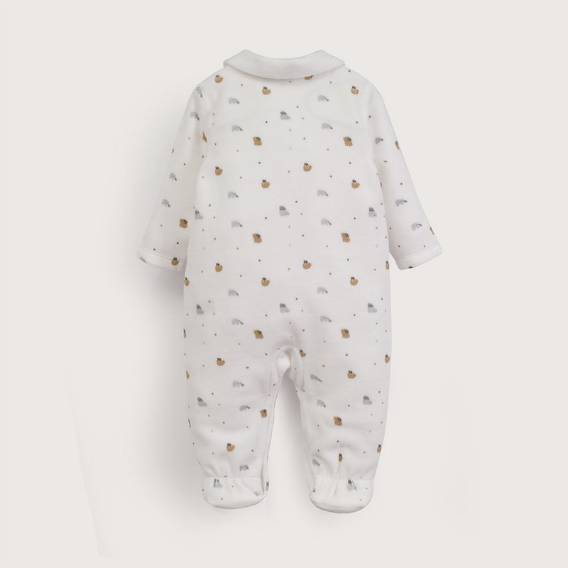 Osito Plush Blanco Estampado De Bebé Niño